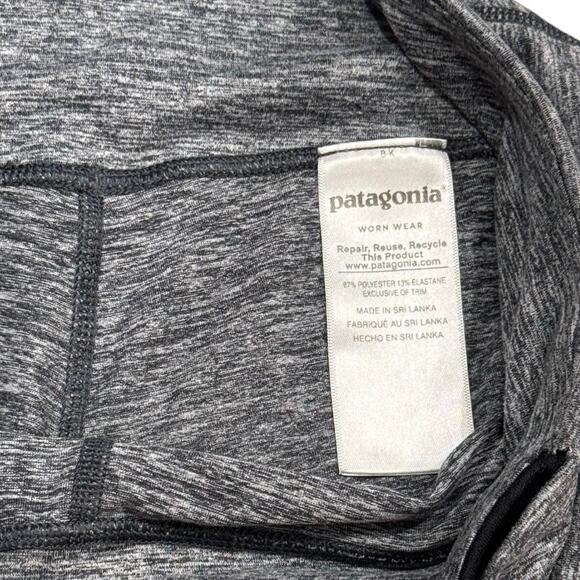 Patagonia Base Layer Centered Space Dye Gray Women's 7/8 Leggings Warm Medium - Picture 3 of 8
